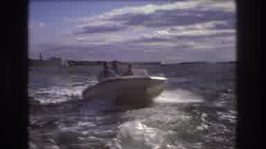 Boston USA (1975): Small Group Of People On A Boat On A Sunny Day