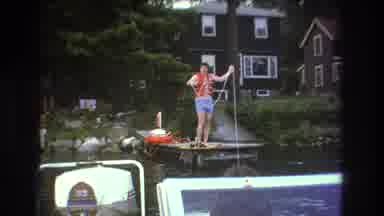 Boston USA (1975): A Man Waiting A Boat With The Rope And Ready To Park It