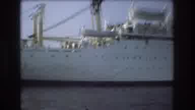 Boston USA (1975): Navy Ship Leaving While People Say Goodbye To Their Loved Ones