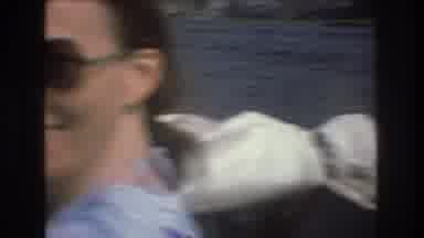 Boston USA (1975): Friends Riding Down The Wide River In A Motor Boat