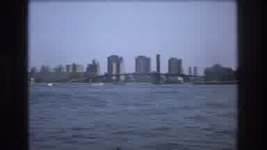 Boston USA (1975): Camera View Aboard A Small Boat Of A Large Vessel Named Empire