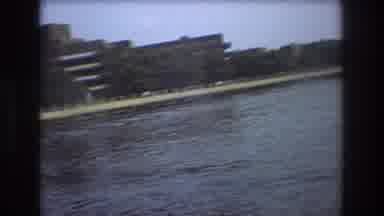 Boston USA (1975): New York,People On A Boat With USA Flag Looking For Fish