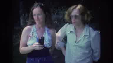 Mt Bromley Vermont USA (1976): Women Watching Cute Baby Play At Park While Taking