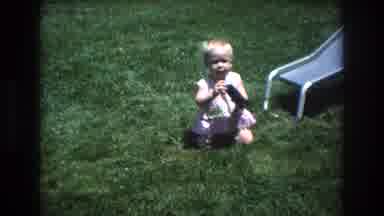 Mt Bromley Vermont USA (1976): Young Child Playing With Toy Next To Slide