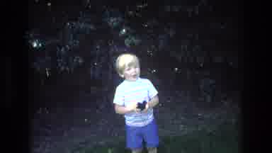Mt Bromley Vermont USA (1976): Someone Recording A Small Boy Outside