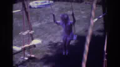 Mt Bromley Vermont USA (1976): Little Girl Swinging In A Swing And Little Boy