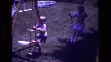 Mt Bromley Vermont USA (1976): Kids In The Playground Happily Playing And Sitting