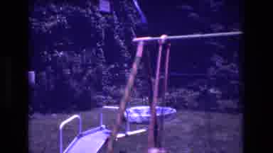 Mt Bromley Vermont USA (1976): Children Playing On A Swing Set In The Backyard