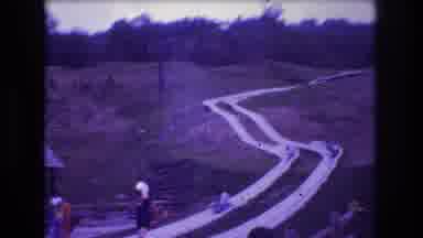 Mt Bromley Vermont USA (1976): People Sliding Down Mountain Slide Riding Lift