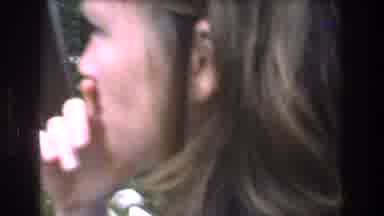 Mt Bromley Vermont USA (1976): Woman Cleaning Her Nose With Her Hand And Rubbing