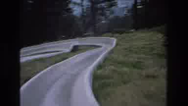Mt Bromley Vermont USA (1976): Riding Quickly Down The Ski Hill On An Alpine Slide