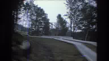 Mt Bromley Vermont USA (1976): Person Filming Is In Awe Of Concrete Lanes In The