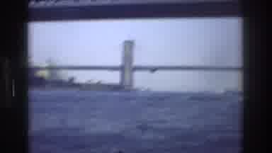 New York City USA (1976): A Boat Is Traveling On The Water With Great Views Of The