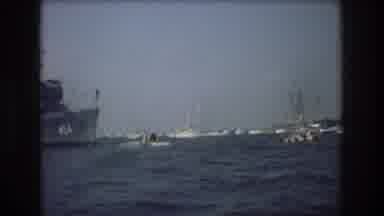 New York City USA (1976): Retro Filming Of Cruising Boats On Waters Near The