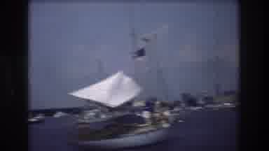New York City USA (1976): Multiple Small Boats In New York Harbor Panoramic