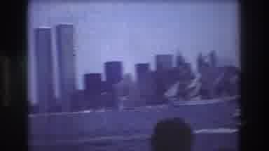 New York City USA (1976): Views Of City Skylines Background And Clipper Boats In