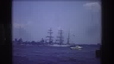 New York City USA (1976): Boating On The Open Waters, Passing An Old Sailing