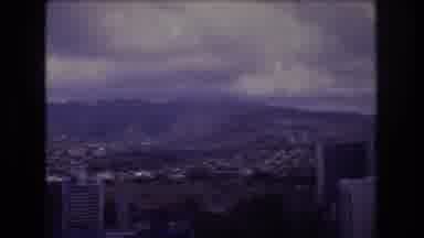 Honolulu Hawaii a USA (1977): A Cloudy Day City View With A Lot Of Buildings And
