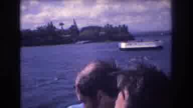 Honolulu Hawaii a USA (1977): People In A Boat Look At The Passing Scenery As They