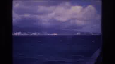 Honolulu Hawaii a USA (1977): Boat Trip Near Coast With Buildings In The Shore And