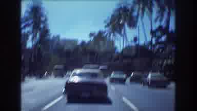 Honolulu Hawaii a USA (1977): Main Boulevard Of A Nice Town With Cars Going