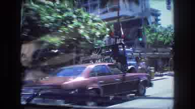HONOLULU HAWAII A USA-1977: Driving In The Car Through The City
