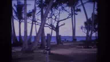 Honolulu Oahu Hawaii USA (1977): Exterior Dining Area Without People Located In A