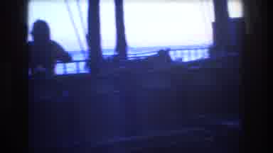 Honolulu Oahu Hawaii USA (1977): People On A Boat Relaxing On The Sea At Sunset