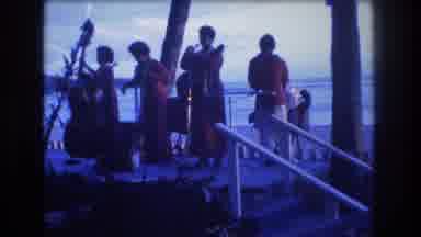 Honolulu Oahu Hawaii USA (1977): Band Playing Music In A Tropical Island On A