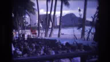 Honolulu Oahu Hawaii USA (1977): An Audience Watches Performers On A Stage Next To