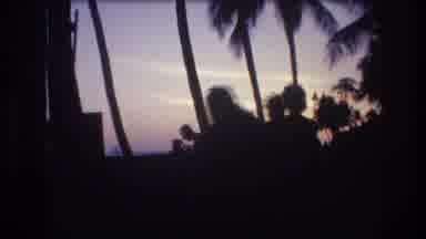 Honolulu Oahu Hawaii USA (1977): People Look Over Beach During Sunset
