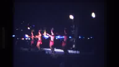 Honolulu Oahu Hawaii USA (1977): Night Time Show Of Women On Stage Dancing With