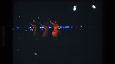 Honolulu Oahu Hawaii USA (1977): Night Time Show With Three Women Dancing On Stage