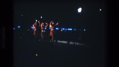 Honolulu Oahu Hawaii USA (1977): Female Dancers Performing On Stage Using Lights