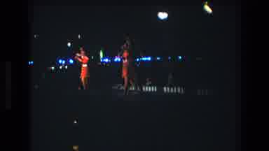 Honolulu Oahu Hawaii USA (1977): Women Dancers Performing On Stage Twirling Items