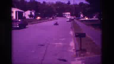 San Diego B USA (1981): Indistinguishable Object Moving Away From Camera In Purple