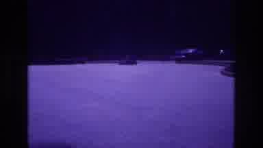 San Diego B USA (1981): Go Cart Driving On Half Circle In Parking Lot At Dusk