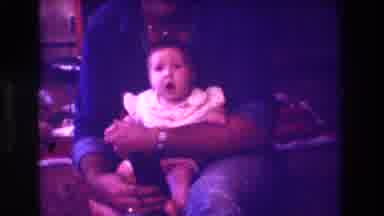 San Diego C USA (1981): Vintage Video Of Man Holding Baby While Wearing A Blue
