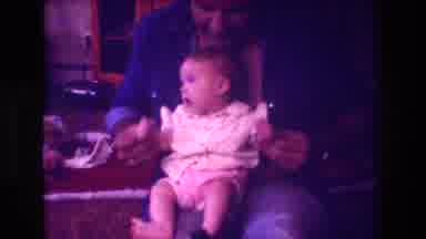 San Diego C USA (1981): Baby Girl On Lap, Playing Patty Cake, Old Home Movie,