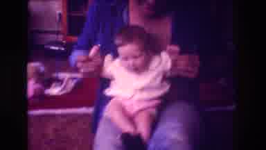 San Diego C USA (1981): Man Plays With His Small Baby Boy On The Floor Of Their