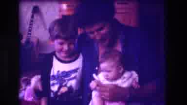 San Diego C USA (1981): Vintage Father With Laughing Young Son And Small Baby On