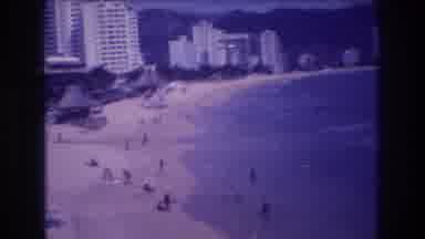 Acapulco Mexico (1982): Hawaiian Beach Mid Afternoon With Tourists And Guests