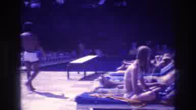 Acapulco Mexico (1982): Tanning Chairs, People In Bathing Suits Lounging Around,