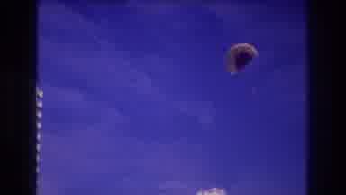 Acapulco Mexico (1982): Person Seen Gliding Through The Sky Towards Buildlarge