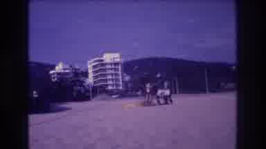 Acapulco Mexico-1982: Parachute Landing On Beach Sand