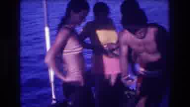 Acapulco Mexico (1982): Group Of Friends Cruising And Having Fun In The Sea