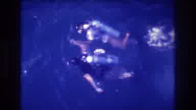 Acapulco Mexico (1982): Couple Holding Hands Diving Together In The Ocean