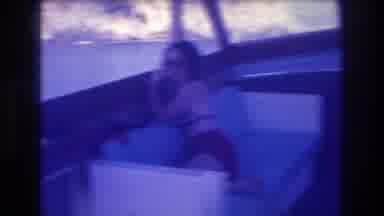 Acapulco Mexico (1982): A Woman Seated In A Boat Cabin Looking Out Of The Window