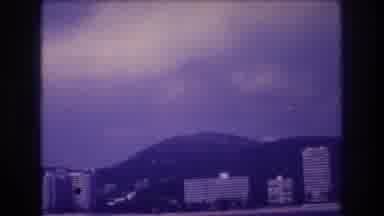 Acapulco Mexico (1982): Zeppelin Flying Over The Beach