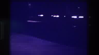 ACAPULCO MEXICO-1982: Nighttime Street Scene with Blue-Tinted Lights